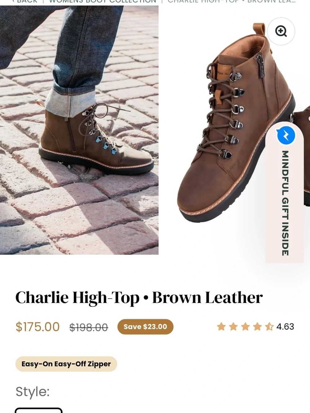 Harmony 783 Charlie High Top grounding boots